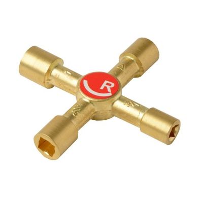 Rothenberger Rothenberger Brass Multi-Purpose 4 Way Utility Key