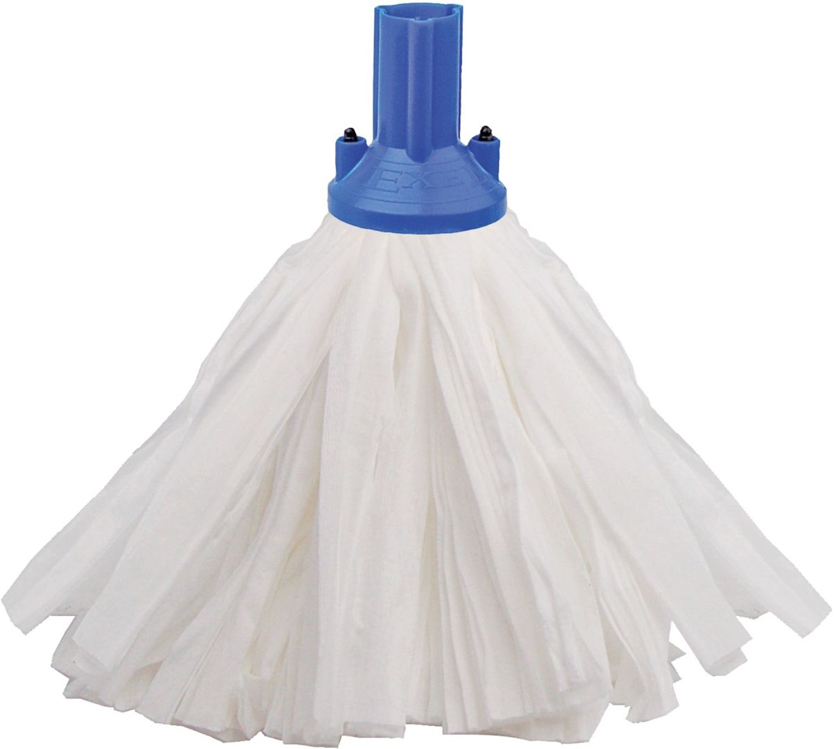 Exel Big White Mop Head Blue (Pack of 10) 102199B - Image 1