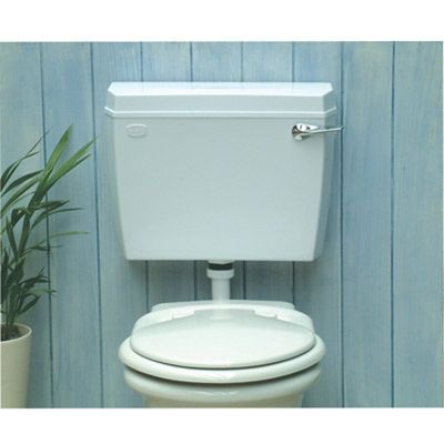 Dudley Acclaim Cistern Low Level Lever SIDO White (Cistern Only) - Thumbnail 2