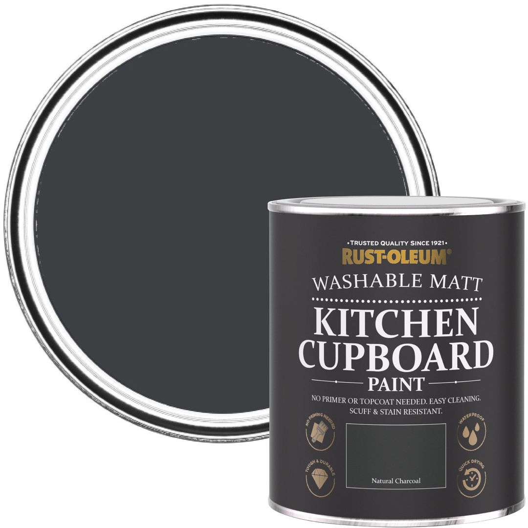 Chalky Kitchen Cupboard Paint - Natural Charcoal - Natural Charcoal - Image 1