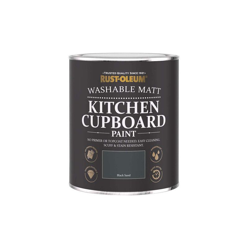 Rust-Oleum Kitchen Cupboard Paint - Black Sand - Image 1