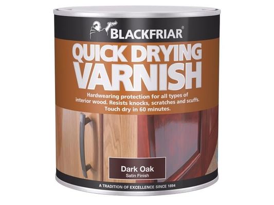 Blackfriar, Duratough, Quick Dry Varnish, 250ml, Dark Oak, Coloured Varnish - Brown