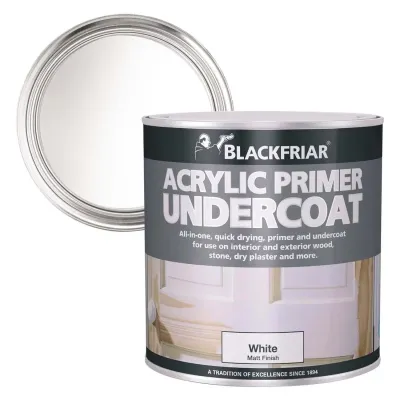 Blackfriar BF0380001E1 Quick Drying Acrylic Primer Undercoat White 500Ml - Thumbnail 2