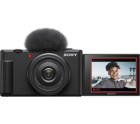 SONY ZV-1F High Performance Compact Vlogging Camera - Black, Black