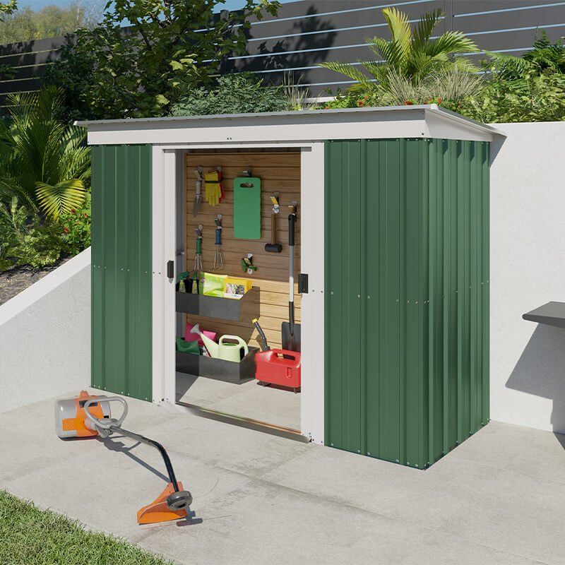 8' x 4' Yardmaster Emerald Pent Metal Shed (2.38m x 1.19m) - Image 1