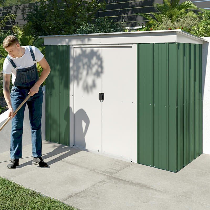 6' x 4' Yardmaster Emerald Pent Metal Shed (1.98m x 1.19m) - Image 1