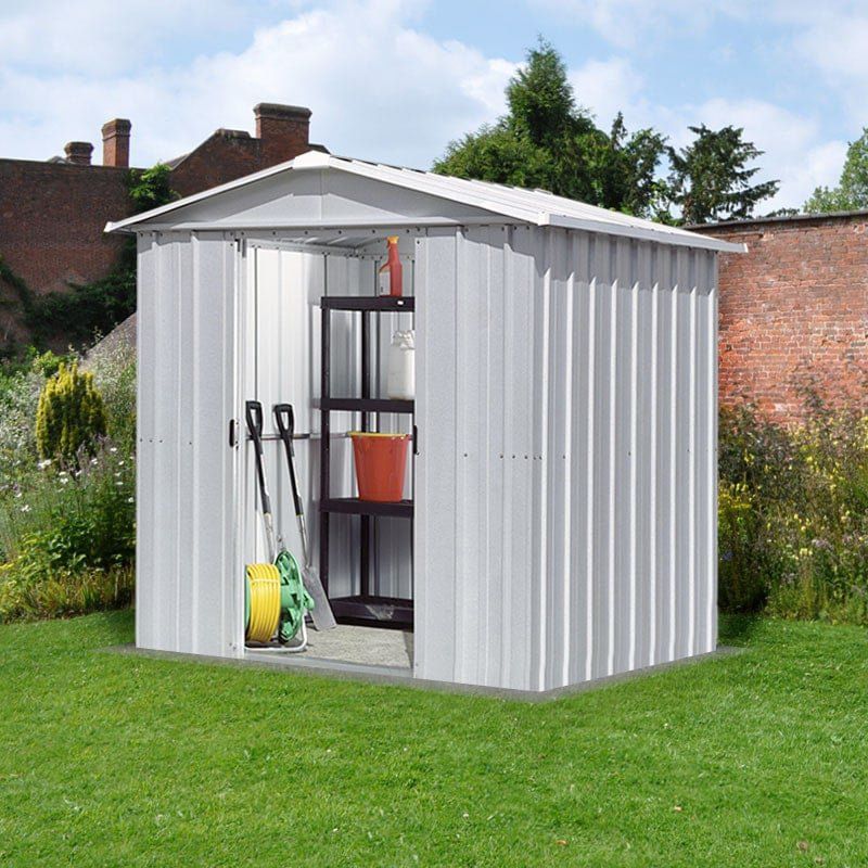 8' x 6' Yardmaster Silver Metal Shed (2.02m x 2.37m) - Image 1