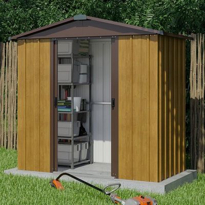 6'8 x 4'6 Yardmaster Woodview Metal Shed (2.02m x 1.37m)