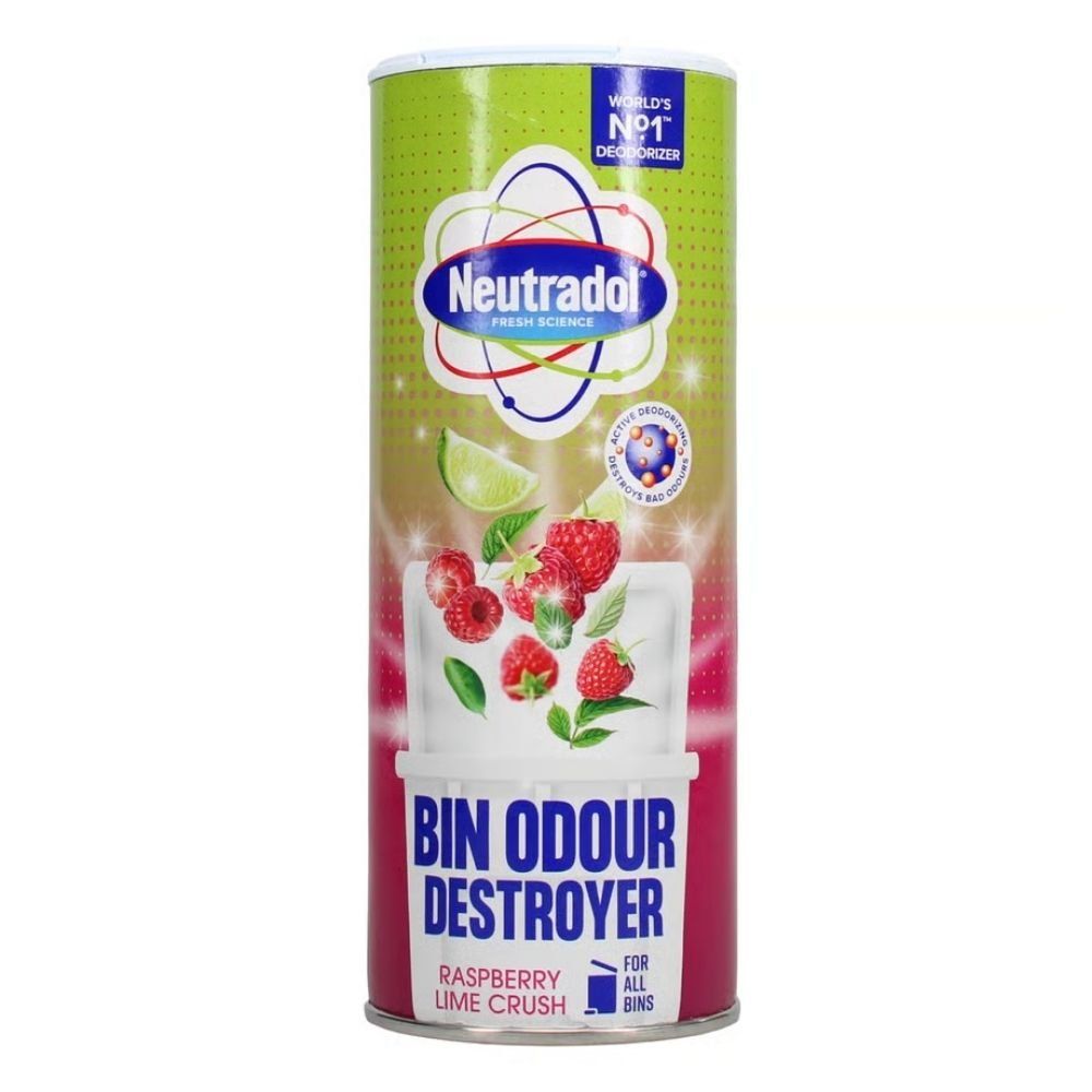 Neutradol Odour Destroyer Dustbin Powder Raspberry Lime Crush 350g Assorted Packs - Image 1