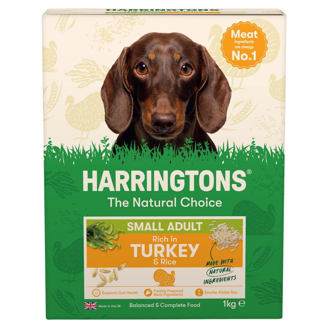 Harringtons Rich in Turkey & Rice Small Adult Dog Food 1kg - Image 1