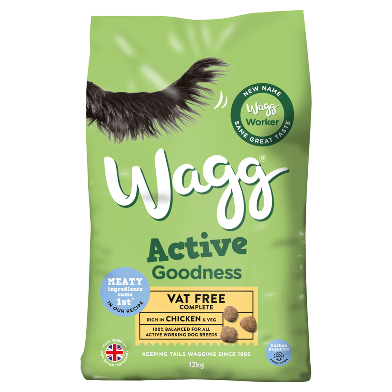 Wagg Active Goodness Dry Dog Food 12KG - Chicken and Veg - Image 1