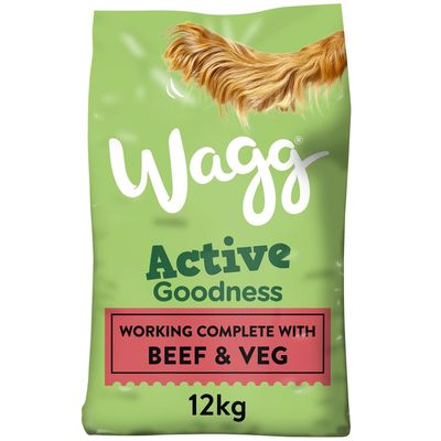Wagg Active Goodness Dry Dog Food 12KG - Beef and Veg - Thumbnail 2