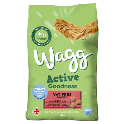 Wagg Active Goodness Dry Dog Food 12KG - Beef and Veg