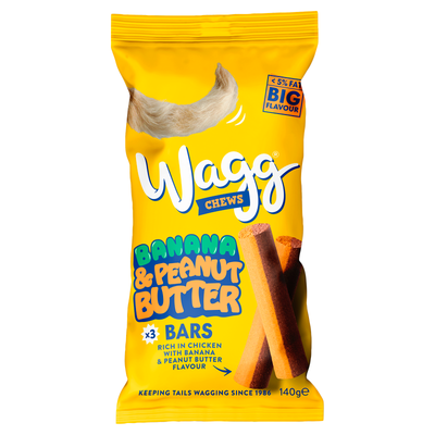 Wagg Chews Banana and Peanut Butter Bars Dog Treats