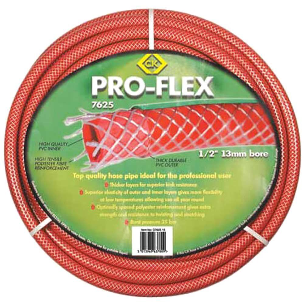 CK Pro Flex Garden Hose Pipe 3/4" / 19mm 30m Red - Image 1