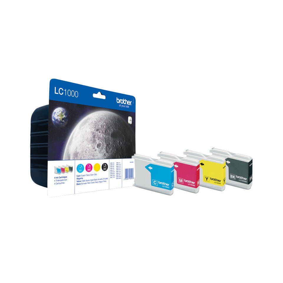 Brother LC1000VALBP ink cartridge 4 pc(s) Original High (XL) Yield Black Cyan Magenta Yellow - Image 1