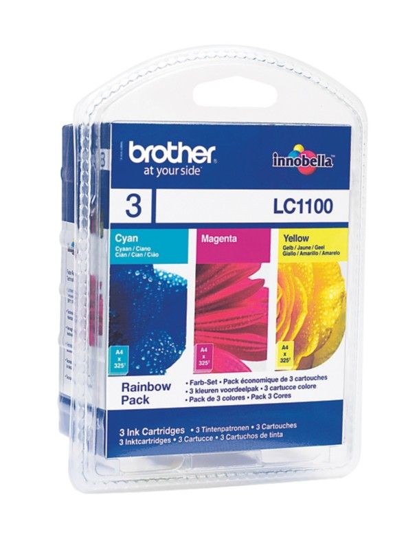 Brother LC1100RBWBP ink cartridge 3 pc(s) Original Cyan Magenta Yellow - Image 1