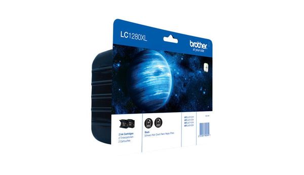 Brother LC1280XLBKBP2 ink cartridge 2 pc(s) Original Black