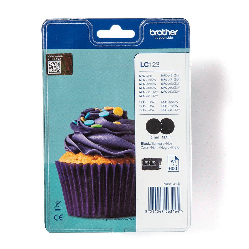 Brother LC123BKBP ink cartridge 1 pc(s) Original Black - Image 1
