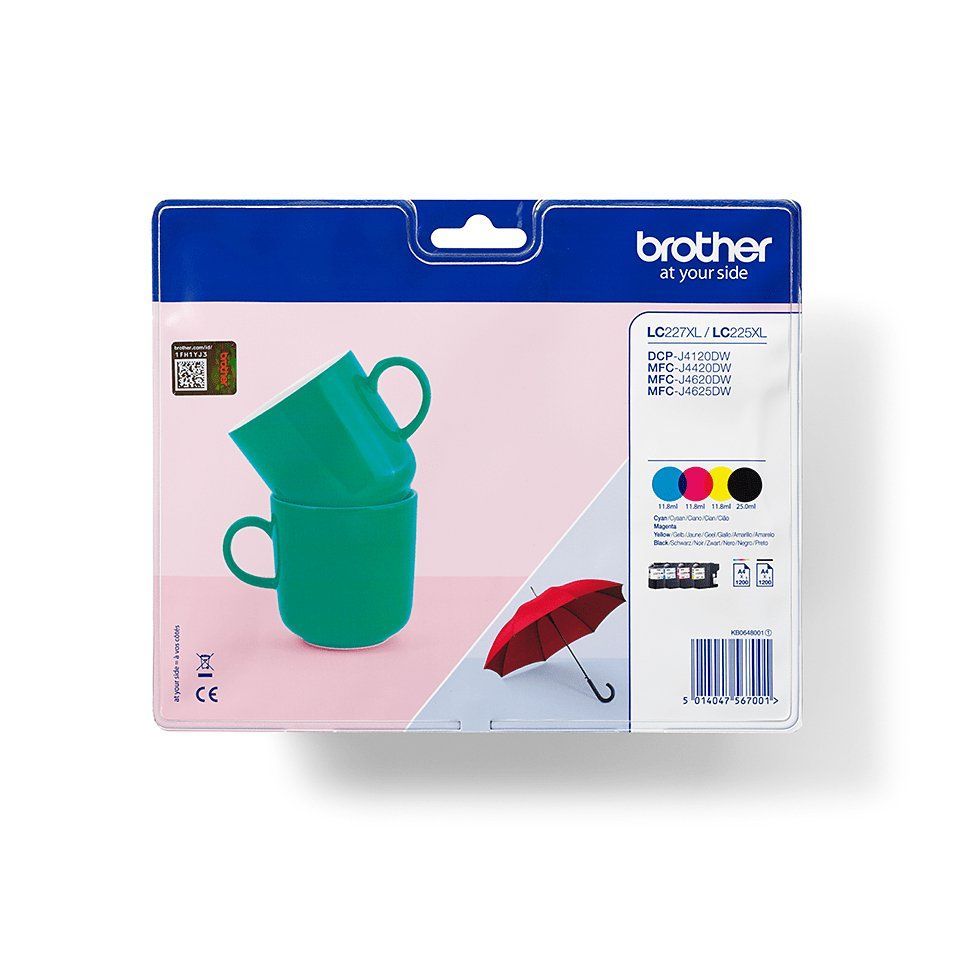 Brother LC-227XLVALBP ink cartridge 4 pc(s) Original Black Cyan Magenta Yellow - Image 1