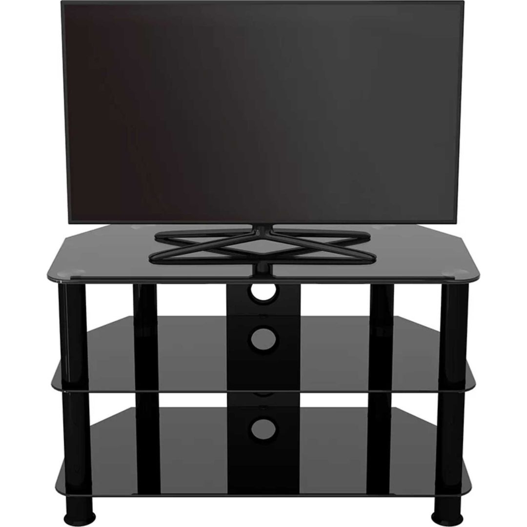 AVF SDC800CMBB 800 mm TV Stand - Black, Black - Image 1