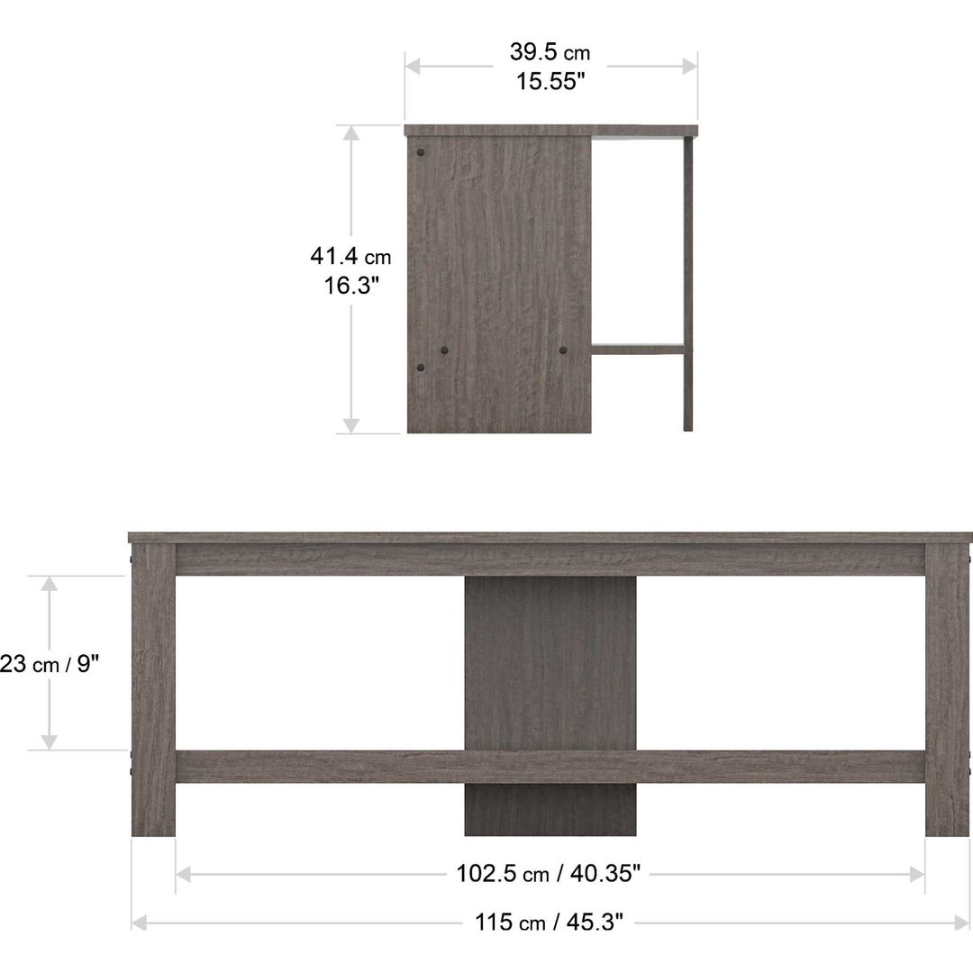 AVF Calibre CA115GRE 1150 mm TV Stand - Grey Oak, Silver/Grey - Image 1