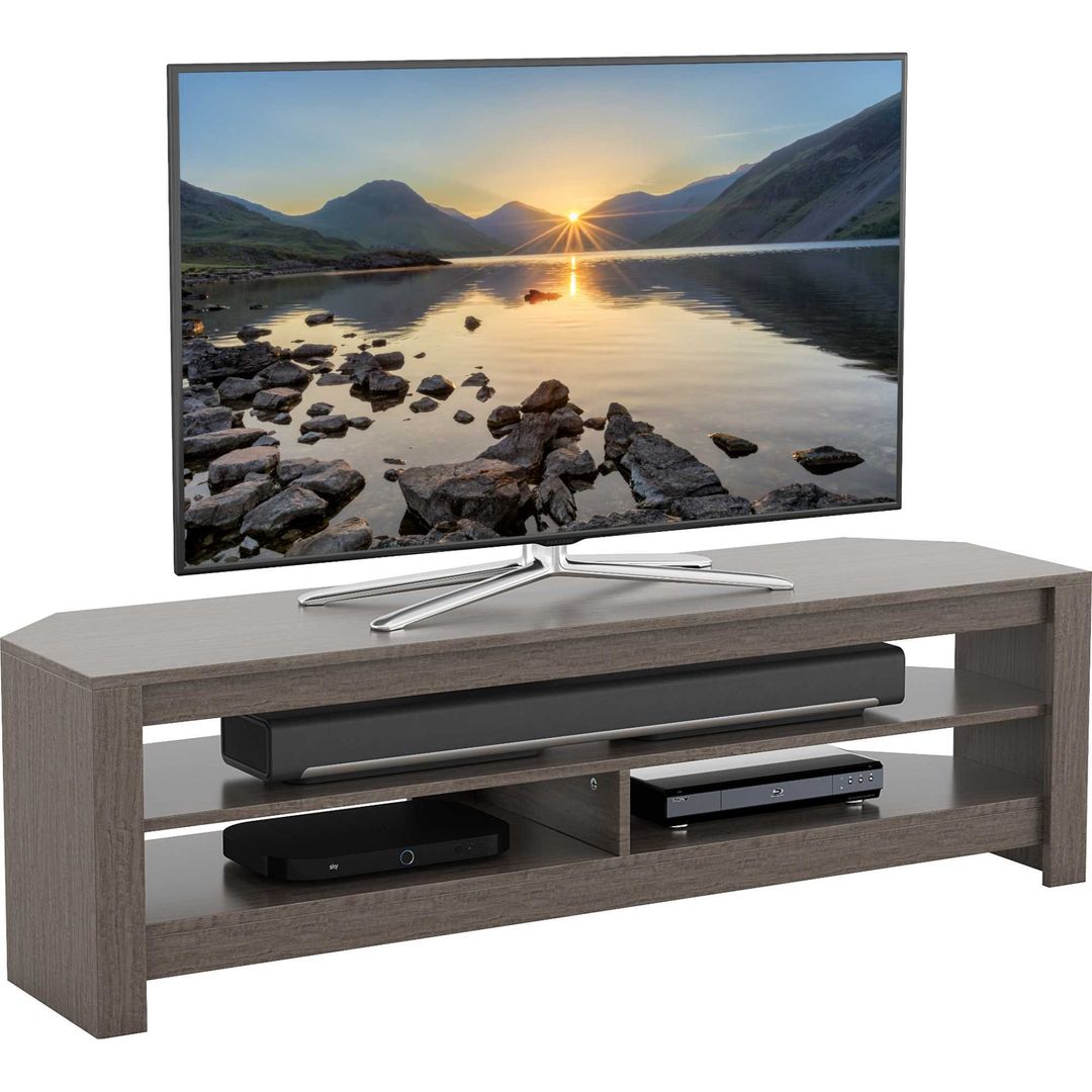 AVF Calibre CA140GRE 1400 mm TV Stand Grey Oak, Silver/Grey - Image 1