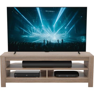 AVF Calibre Sound 1200 mm TV Stand with Sliding Shelf for up to 60" TVs - Rustic Sawn Oak, Brown