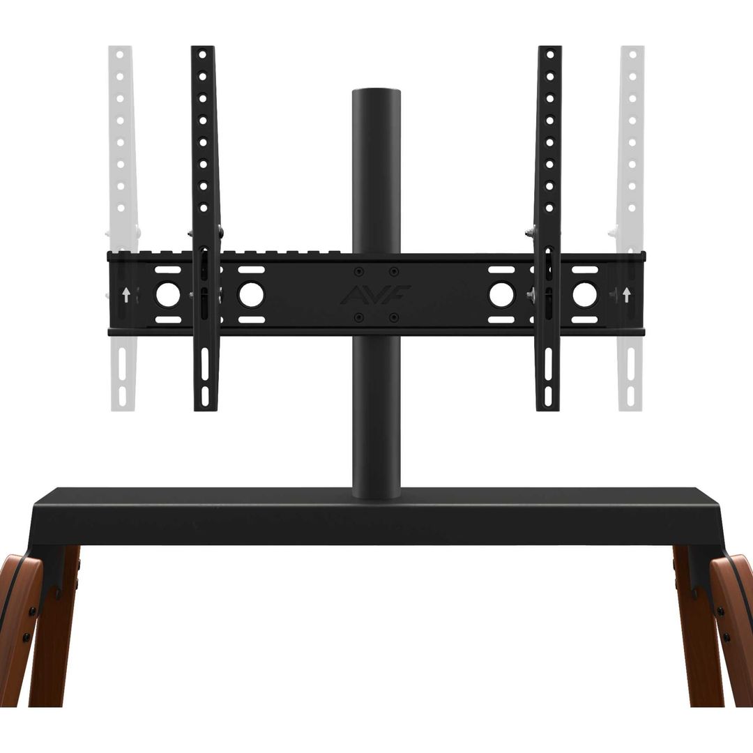 AVF Hoxton Quad FSL1120HOQDWB 1120 mm TV Stand with Bracket - Dark Wood & Black, Black,Brown - Image 1