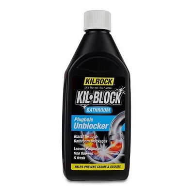 Kilrock KBBATHROOM Kil-Block Bathroom Plughole Unblocker 500Ml - Thumbnail 2