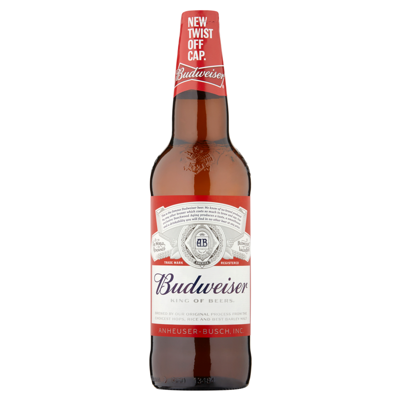 Budweiser Premium Lager Bottle, 1 x 660 ml - Image 1