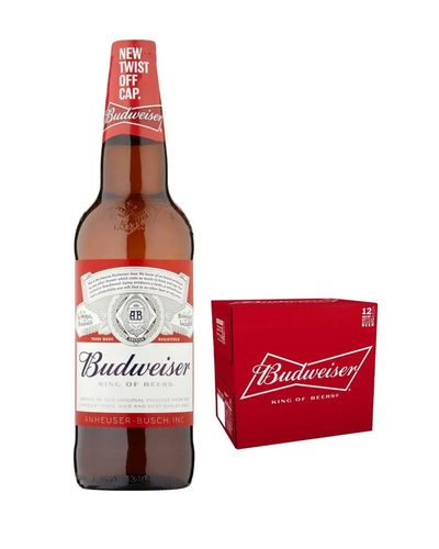 Budweiser Premium Lager Bottle, 1 x 660 ml - Thumbnail 2