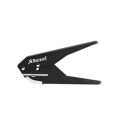 Rexel S120 Single Hole Plier Punch Black