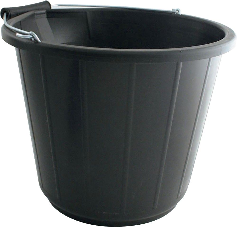 Heavy Duty Bucket 14 Litre Black VOW/BUCKET.01 - Image 1