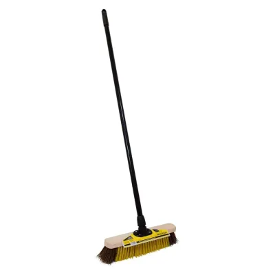 Bulldozer Heavy Duty Wooden Utility Broom & Handle Unit 1 HQCD16BAYC4 - Thumbnail 2