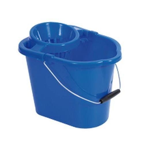 Valuex Plastic Mop 15L Bucket With Wringer And Handle Blue 0907053 - Image 1