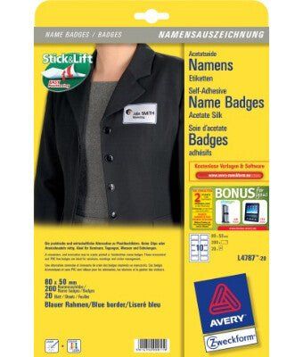 Avery L4787-20 printer label White - Image 1