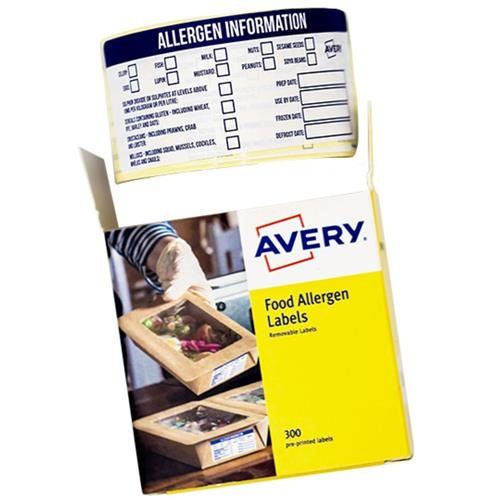 Avery Allergen Food Labels 98X40mm (Pack 300) - All9840 - Image 1