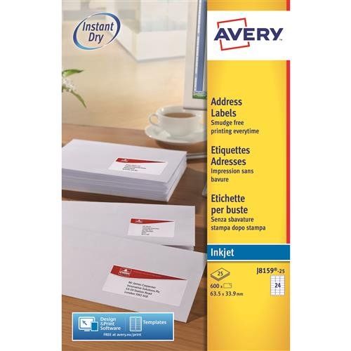 Avery J8159-25 addressing label White - Image 1