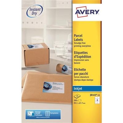 Avery J8165-25 addressing label White