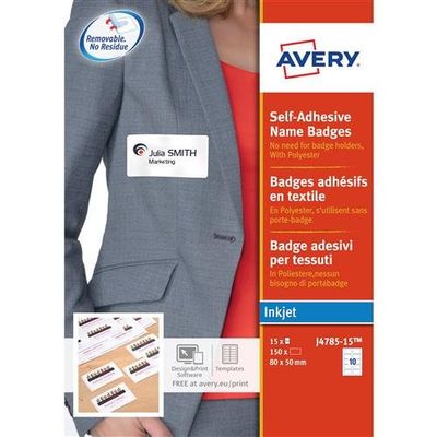 Avery AVERY S/A NAME BADGES 80X50MM PK150