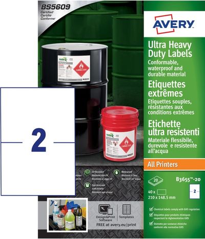 Avery AVERY UL RES LABELS 148X210MM PK40