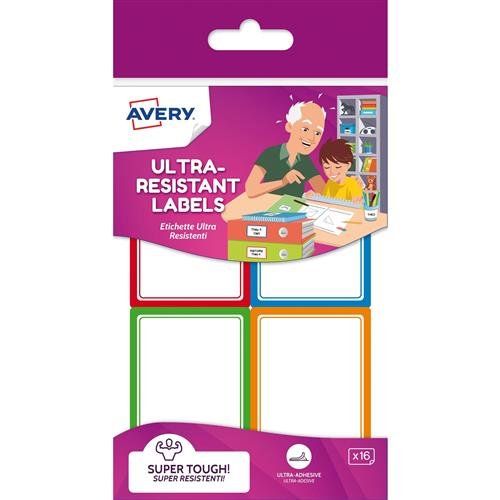 Avery RES16-UK self-adhesive label Rectangle Permanent Multicolour 16 - Image 1