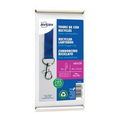Avery 4842B identity badge/badge holder Metal Polyethylene terephthalate (PET) 10 pc(s) - Thumbnail 2
