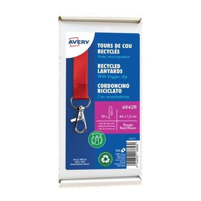 Avery 4842R identity badge/badge holder Metal Polyethylene terephthalate (PET) 10 pc(s) - Thumbnail 2