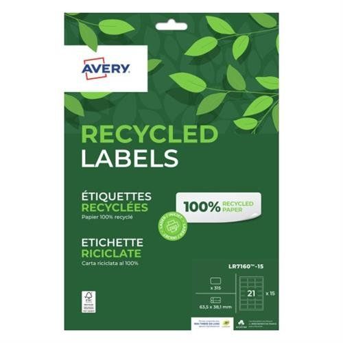 Avery LR7160-15 printer label White Self-adhesive printer label - Image 1