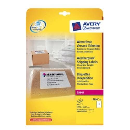 Avery L7996-25 printer label White - Image 1