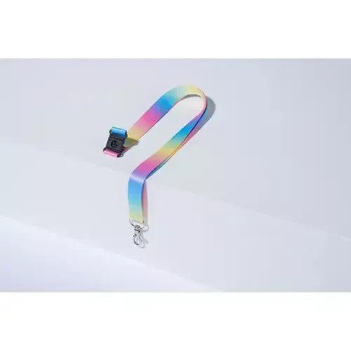 Avery Recycled Rainbow Pre-Printed Lanyard with 2cm Wide Carabiner (Pack 1) - R4828RA-1 - Image 1