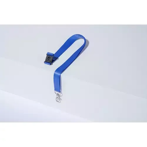 Avery Recycled Blue/White Pre-Printed Lanyard with 2cm Wide Carabiner - R4828WB-1 - Image 1