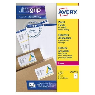 Avery L7167-40 self-adhesive label Rectangle Permanent White 40 pc(s)